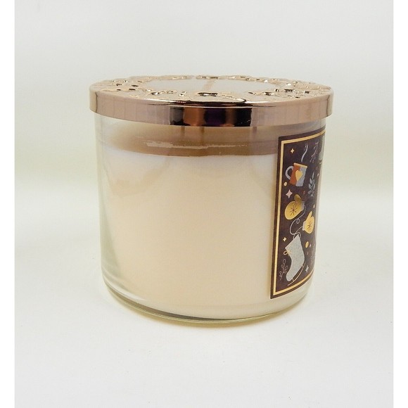 Bath and Body Works Hot Cocoa & Cream 3 Wick Candle 14.5 Ounce Essential Oils - Picture 4 of 8
